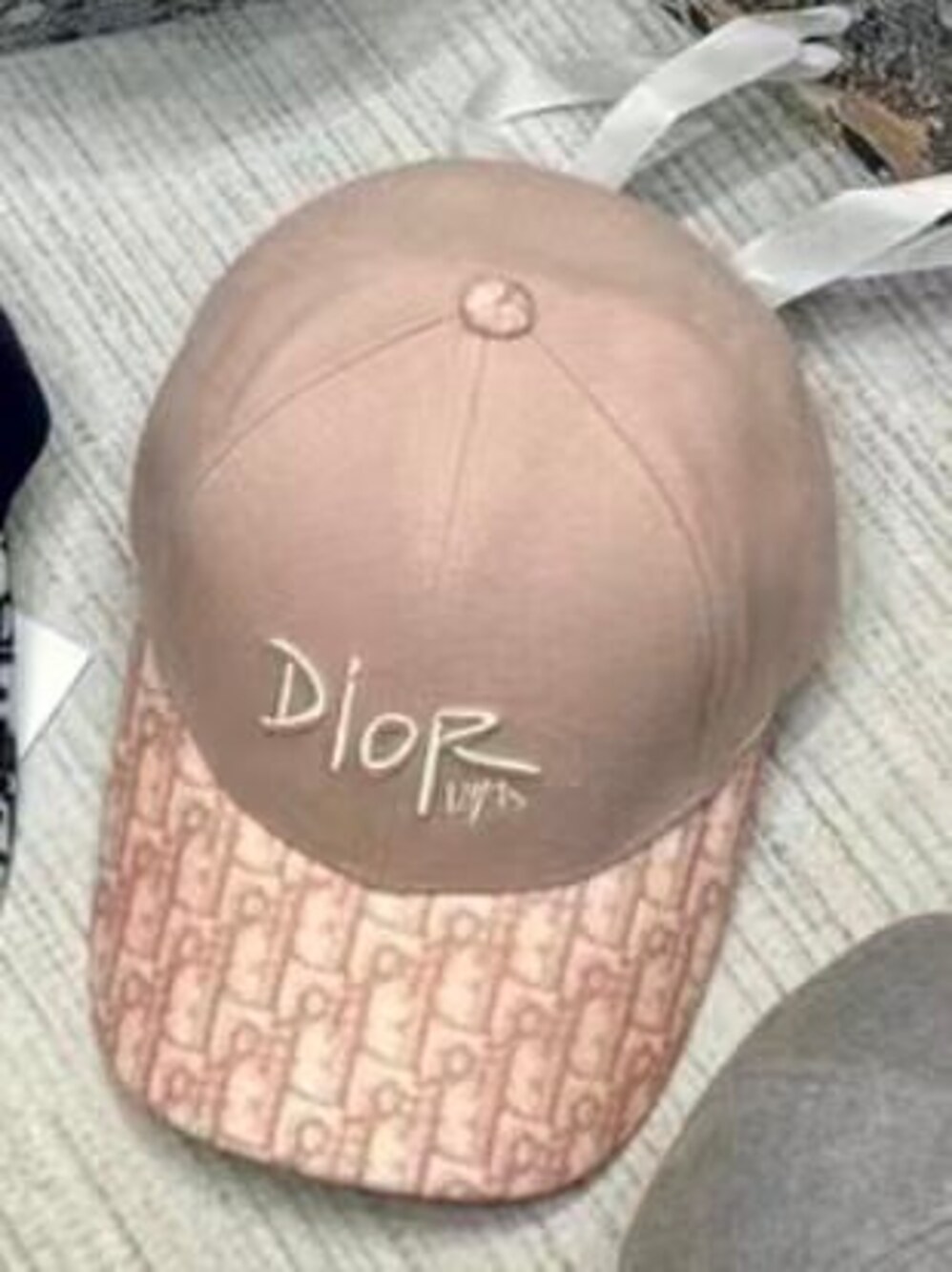 Dior Oblique Logo Cotton Baseball Cap - Picture 2 of 3